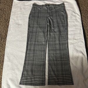 American Eagle Outfitters Black and White Plaid Trousers